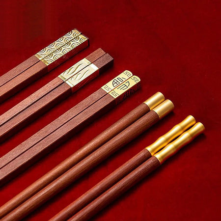5/6/8/10Pairs Reusable Chopsticks Tableware Handmade Japanese Natural Wood Chopsticks Sushi Food Wooden Chopsticks Non Slip Easy