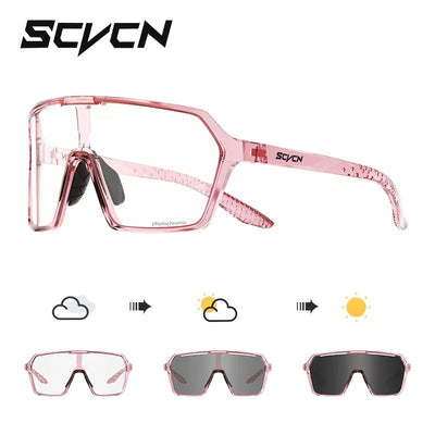 SCVCN Cycling Sunglasses Men Photochromic Glasses Fashion for Women Bike Mountain Road Bicycle Eyewear Cycle Goggles UV400 MTB