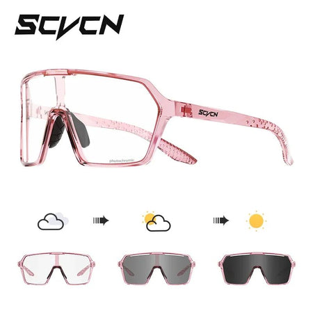 SCVCN Cycling Sunglasses Men Photochromic Glasses Fashion for Women Bike Mountain Road Bicycle Eyewear Cycle Goggles UV400 MTB