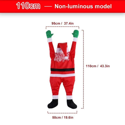 Santa Claus Climbing Wall Climb the wall/climb the window/climb the car/climb the door roof balcony garden Christmas outfit