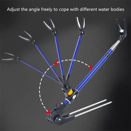 1.7M/2.1M/2.4M New Stainless Steel Thickened Telescopic Fishing Rod Bracket Fishing Rod Dual Purpose Bracket Fishing Rod Holder
