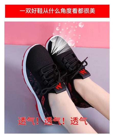Vulcanize Shoes Women Platform Sneakers Summer Light Breathable Mesh Sports Shoes Ladies Outdoor Wear-resistant Jogging Trainers