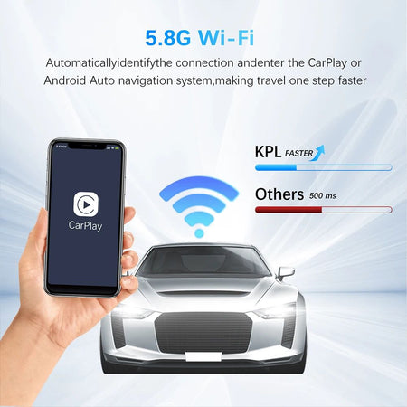 Carplay Android Auto Wireless Adapter for Toyota Mazda Nissan Camry Suzuki Subaru Citroen Audi Mercedes Kia Ford Opel Spotify BT