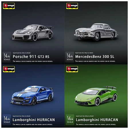 Bburago 1:64 Porsche 911 Gt2 Lamborghini Ferrari SP3 812 1959 Cadillac Miniature Alloy Diecast Car Model Collection Toy Gifts