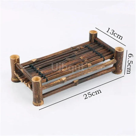 Vintage bamboo sushi dish bamboo fence Japanese Korean fence plate Cuisine Sushi Boats Bamboo Creative Exquisite Sushi Tools