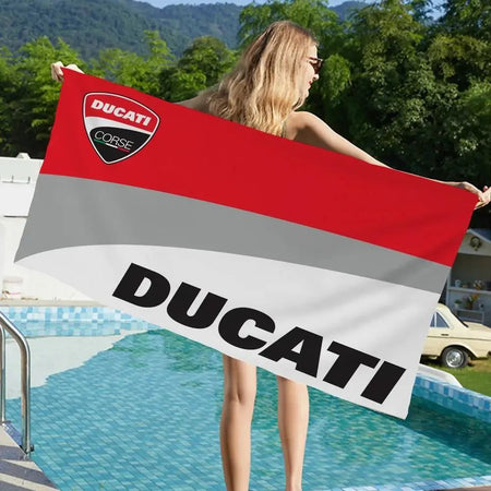 Ducati Motorcycle LOGO Printing Big Microfiber Beach Towels Towel Sand Beach Towels Pool Towel for Travel Swim Pool Yoga