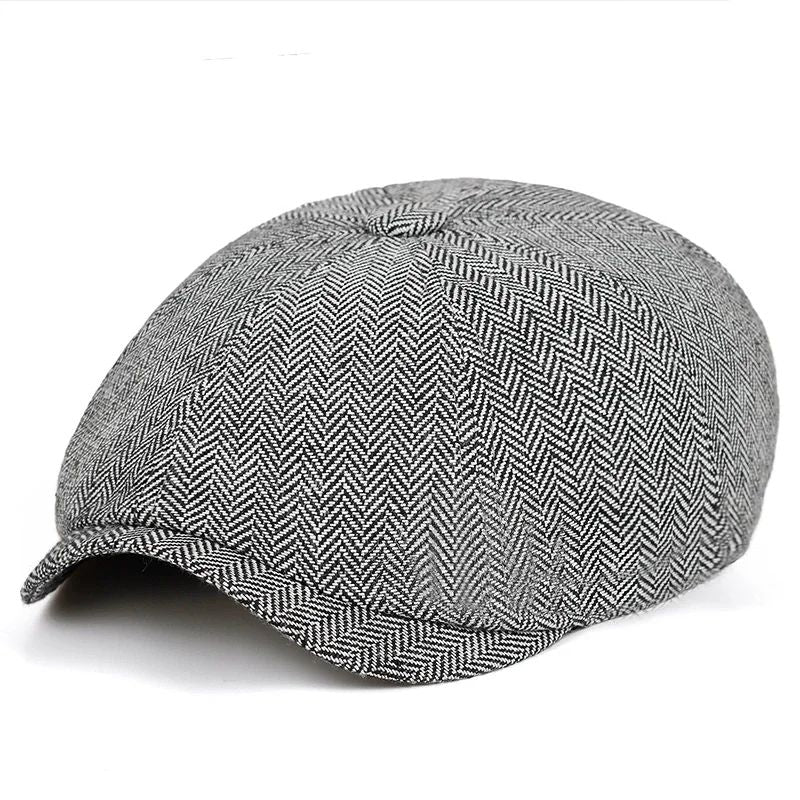 2025 New Classic Hat for Men Caps Vintage Retro Tweed Peaky Blinders Beret Hat Flat Peaked Cap Street Hats for Women Men