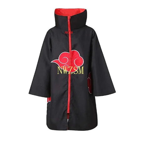 Kakashi Cosplay Costume Akatsuki Cloak Uchiha Itachi Sharingan Headband Necklace Ring Kunai Pain Halloween Costume for Men Kids