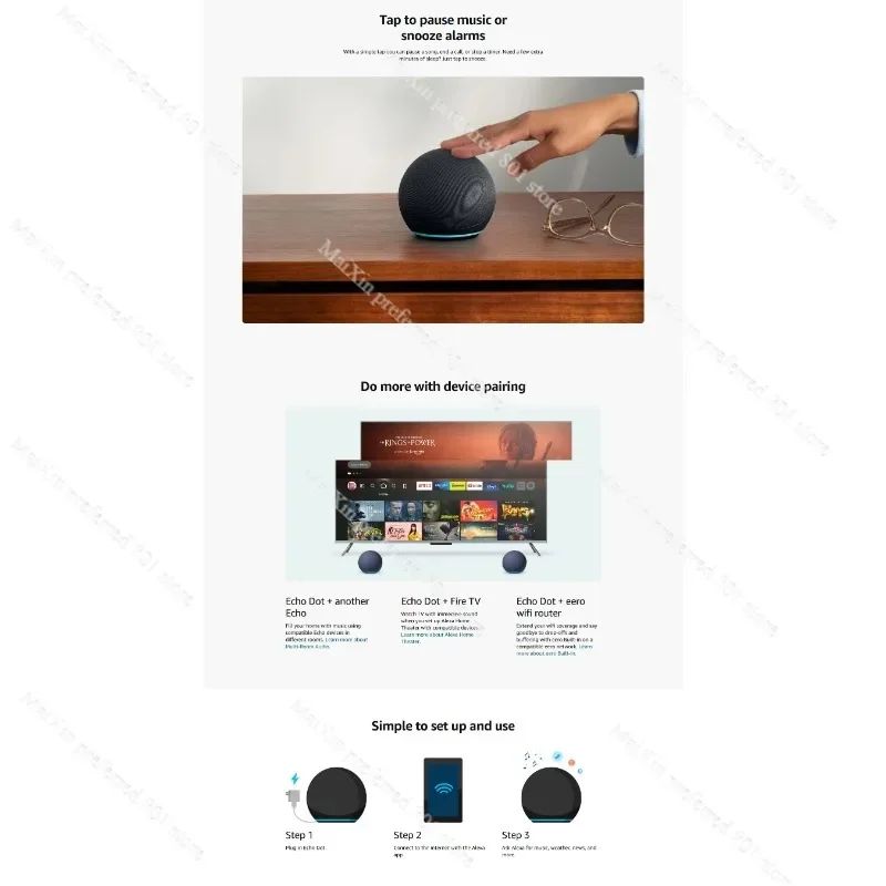 New Echo Dot (5th Generation, Released) with Clock | Smart Speaker with Clock and Alexa