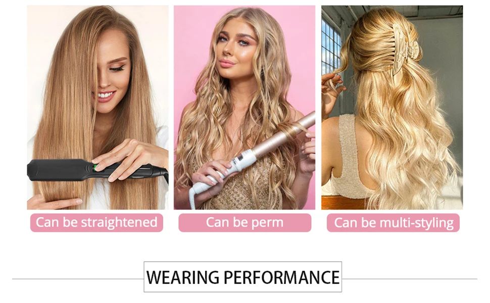 16 Clips in Hair Extensions 24Inchs Long Straight Hairstyle Synthetic Blonde Black Hairpieces Heat Resistant Fake Hair 6Pcs/Set