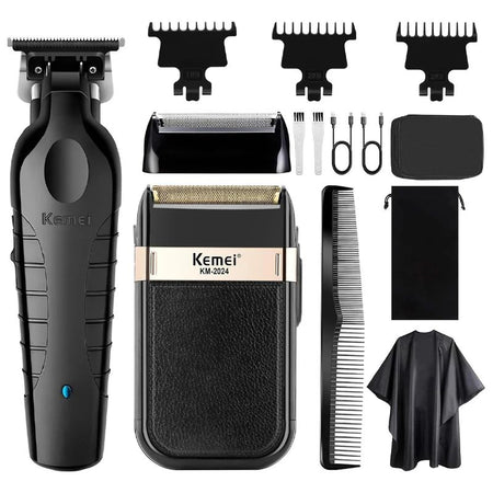 Kemei  KM-2299 KM-2024  Professional Barber Cordless Electric Hair Clippers USB Rechargeable Hair Trimmers Hair Cutting Machine