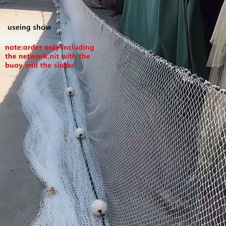 3mm-5mm Mesh Semi-Finished Knotless Nylon Fishing Net Outdoor Fishing Network for Cage Breeding Net Trawl Net Fishing Tool