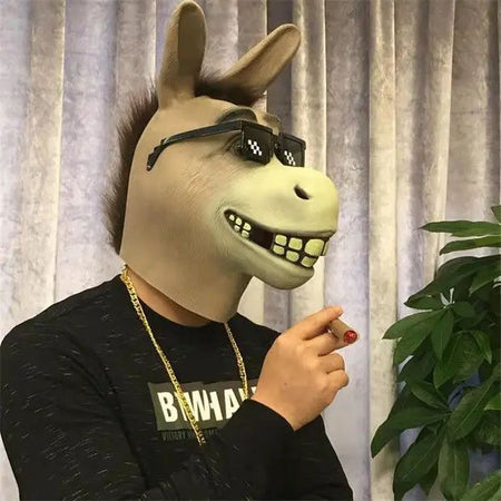 Funny Animal Latex Party Masks Dog Donkey Duck Horse Headgear Halloween Props Cosplay Mask for Adults Masquerade Mask
