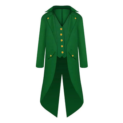 Medieval Victorian Costume Tuxedo Gentlema Tailcoat Gothic Steampunk Trench Coat Frock Outfit Overcoat Uniform