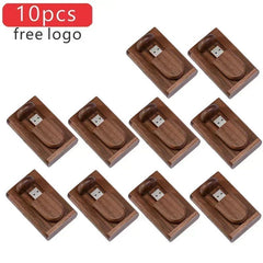 JASTER 10pcs/Lot (Customizable LOGO) USB Flash Drive 2.0 Wooden  Pendrive 4GB 8GB 16GB 32GB 64GB 128GB Memory Stick Wedding Gift
