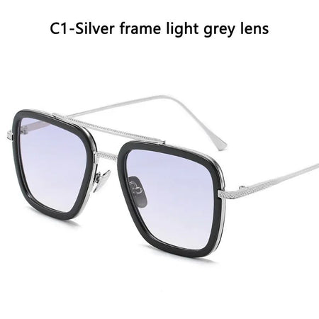 High Quality Iron Man Tony Stark Fishing Sunglasses Square Outdoor Sport Fishing Glasses Men Spider Eyewear Sports Sun Glasses