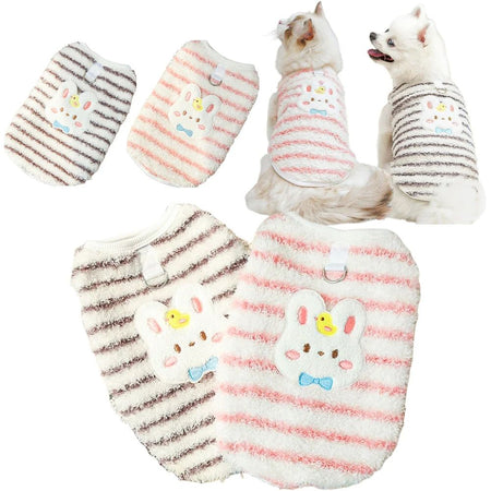 Flannel Thermal Vest Cats Dogs Winter Warm Fleece Jacket For Puppies Hairless Cats Small Breeds Autumn Winter Cozy Pet apparel