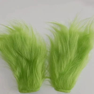 New Christmas Costume Cosplay Clothes Dress Up Santa Claus Weird Green Haired Party Performance Costume