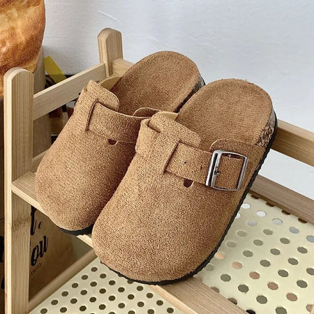 2025 Children's Birkfoot Summer New Anti-slip Soft Bottom Single Shoes Girls Boys Baby Bean Bean Birk Foot Slippers Summer