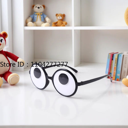 Funny Glasses Cosplay Eyeball Rolling Glasses Halloween Novelty Costumes Accessories For Carnival Fancy Dress Christmas Party