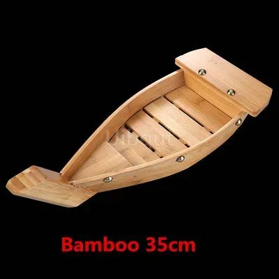 Japanese Cuisine Sushi Boats seafood Tool Wooden Shop Model Wood Handmade Simple ship Sashimi Assorted Cold Dishes sushi plate