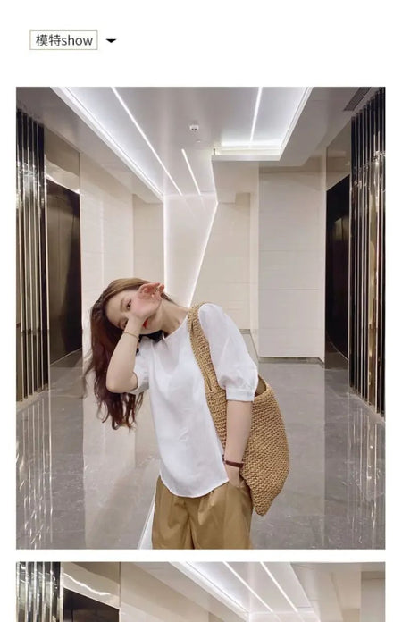 Fashion Straw Women Shoulder Bags Paper Woven Female Handbags Large Capacity Summer Beach Straw Bags Casual Tote Purses