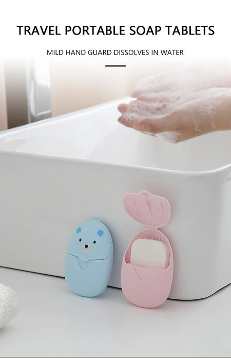 50/150Pcs Travel Soap Sheets Portable Soap Paper Bath Hand Outdoor Travel Cleaning Soap Sheet Fragrance Foam Suitable Camping