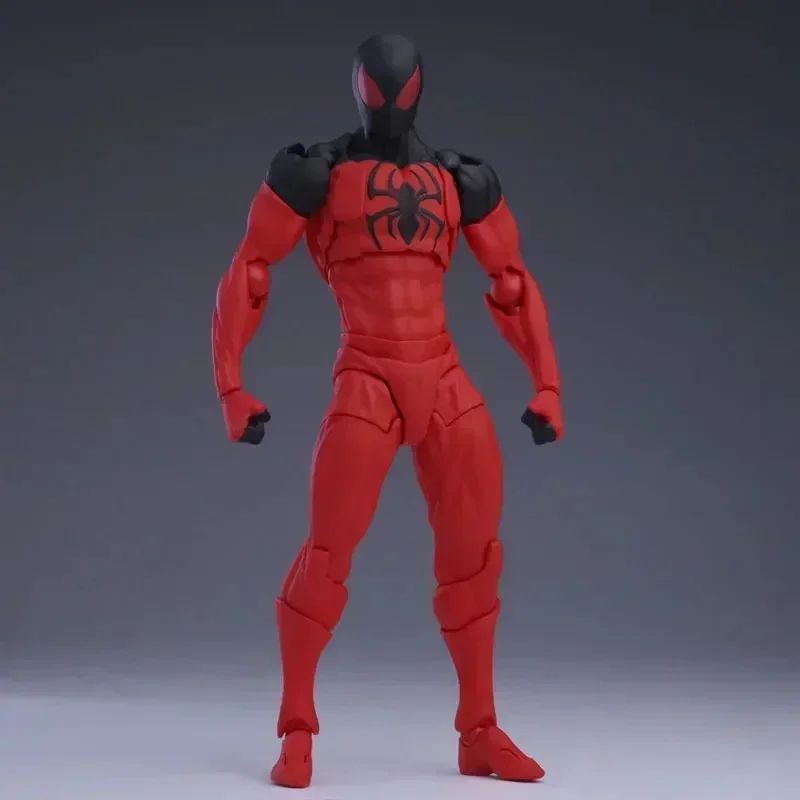 In Stock: Mess Toys Spider-Man Symbiote Suit & Scarlet Spider Anime Action Figures - Collectible Gift Set