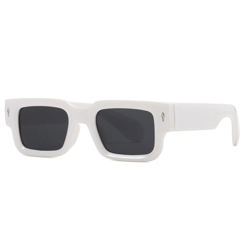 Retro Men Square Sunglasses For Women Vintage Luxury Rivet Designer Sun Glasses Fashion Arrow Shades UV400 Eyeglasses