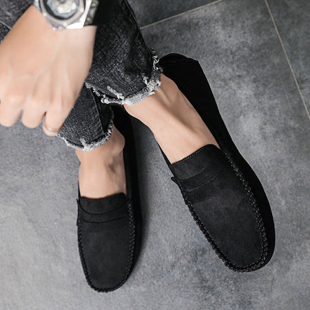 Fashion Suede Men Casual Shoes Breathable Comfort Slip-on Mens Driving Shoes Luxury Brand Men Loafers Mens Lazy Shoes Moccasins