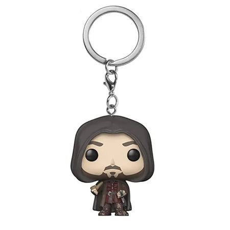 FUNKO POP Movies The Lord Of The Rings Aragorn Pocket Pop Keychain Vinyl Figures Model Toys For Children Christmas Gift