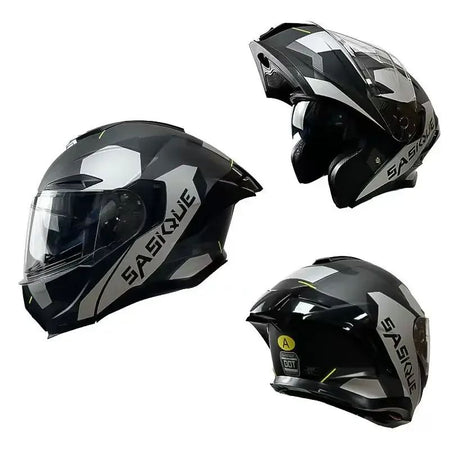 Flip up Motorcycle Helmet With Bluetooth Dual lens off-road Racing helmet Cascos para moto Motorbike Helmet DOT Approved For BMW