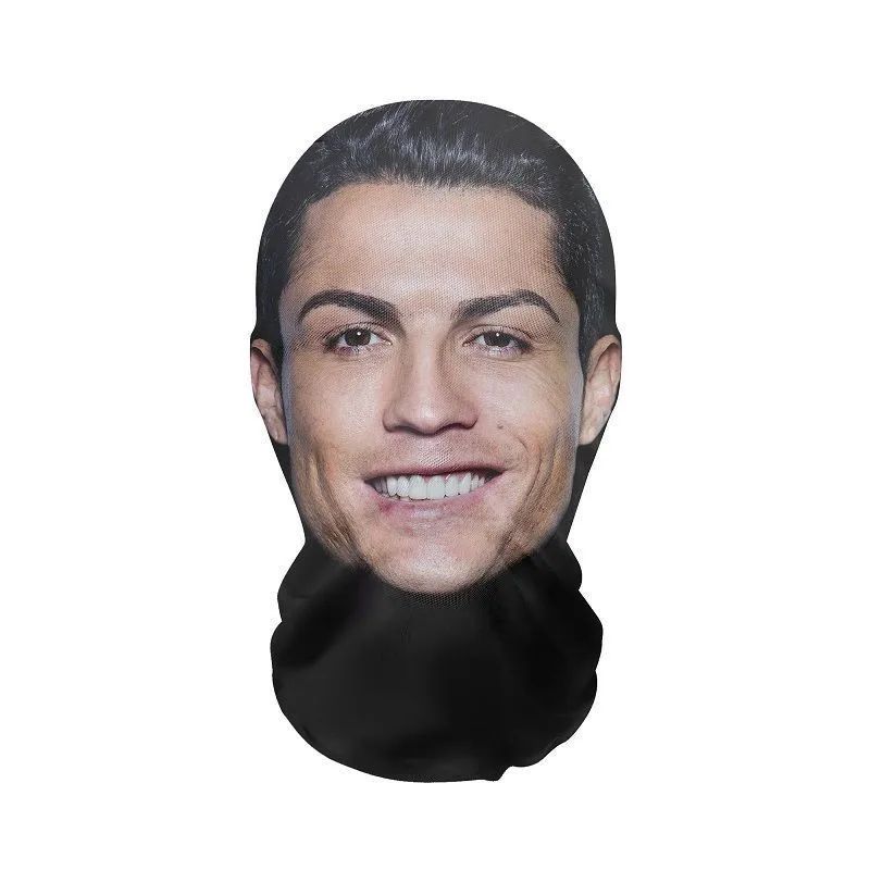 3D Realistic Mask Celebrity Face Mask Funny Head Cover Riding Scarf Cosplay Party Headwear Hip Hop Hood Balaclava