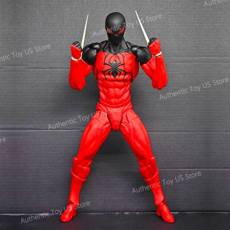 Mess Toys Spider Man Symbiote Spiderman Messtoys Black Suit Neighbor Scarlet Spider Anime Action Figure Gifts Toys