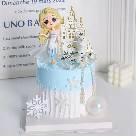 Disney Frozen Elsa Anna Princess Action Figure Cute Cartoon Model Dolls Collection Kids Toys Cake Decoration Room Ornaments Gift
