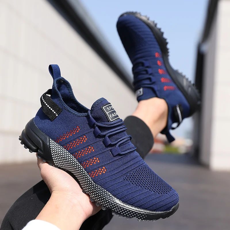 Men Casual Sneakers Mesh Lightweight Breathable Soft Soled Running Shoes Slip-on Male Flats Loafers Shoe Trainers Zapatos Hombre