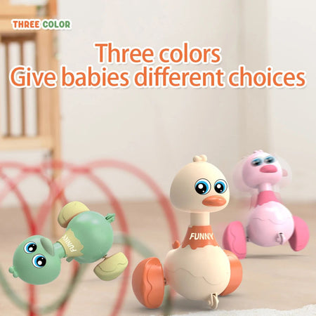 Baby Climb Toy Inertia Pull Back Cars Swing Duck Toy Cartoon Press Vehicles Glide Early Education Toys for Toddlers Boys Girls
