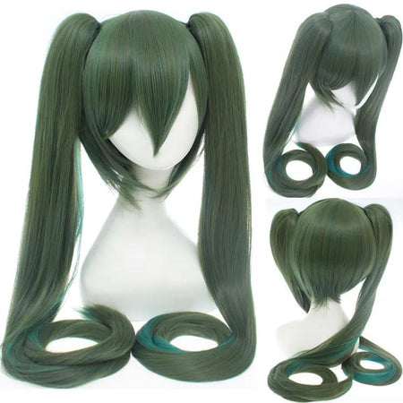 28 Colors Mi Ku Cosplay Wig Long Heat Resistant Synthetic Hair Clip Ponytails Halloween Party Wigs + Wig Cap Snow Mi Ku