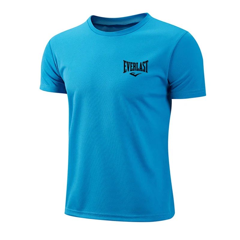 2025 Men's Summer Exercise Trainning Boxing T-shirts High Grade Breathable Quick Dry Short Sleeved Top Marathon Gym Fitness Tees