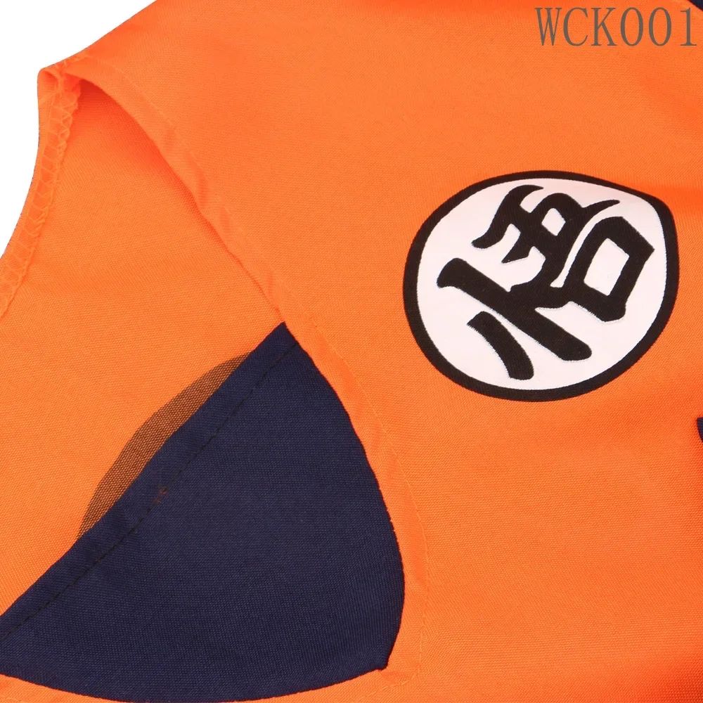 Halloween Adult Kids Son Goku Cosplay Costumes Suits Krillin Outfits Anime Party Child Costumes Tail Wrister Super Saiyan Wig