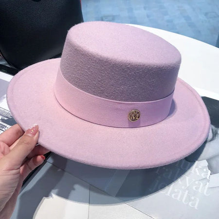 spring autumn fashion beach 2025 Women's hat fedoras elegant chapel Men's panama hat fascinator Wedding picture felt Bowler new