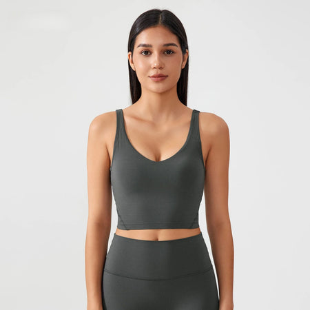 Sports Bra for Women Yoga Top Fixed Chest Pad Gym Vest Shock-proof Workout Tops Yoga Clothes U-shaped Back Fitness Crop Top
