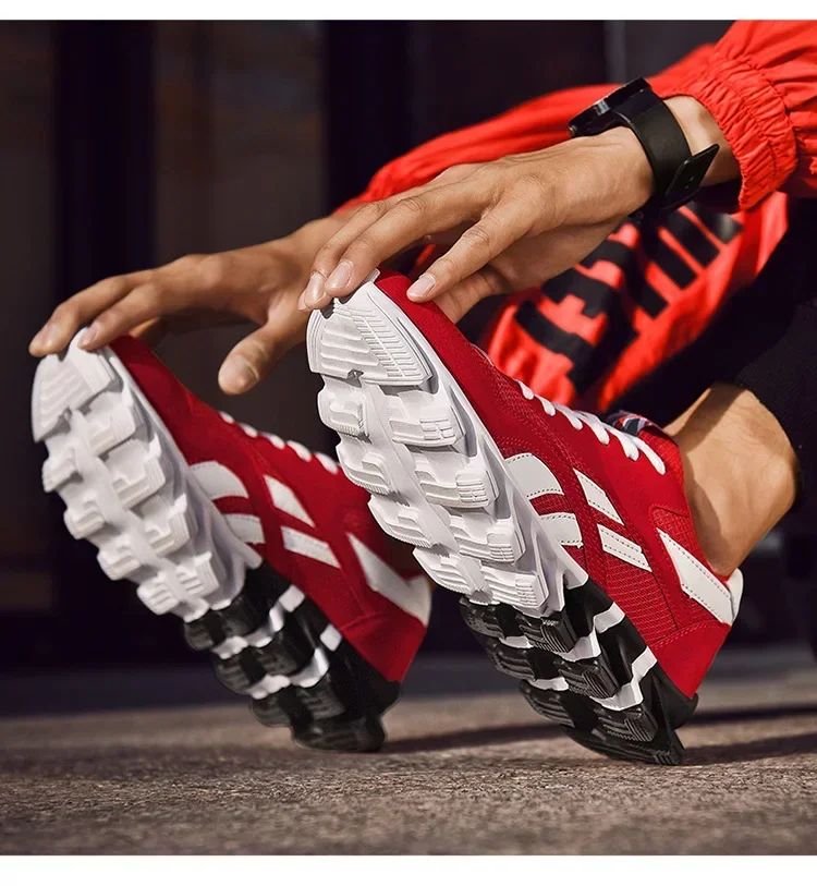 Brand Trend Size 46 47 48 Men's Wear-resistant Cushioning Thick-soled Fitness Sneakers Outdoor Breathable Running Shoes for Men