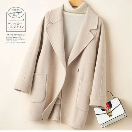 Women's Mid-length Coat Casual Thick Wool Blazer