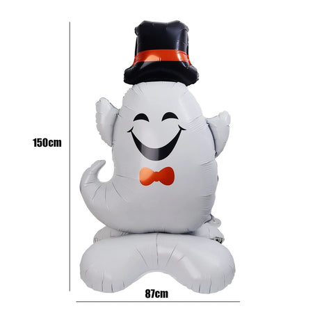Halloween Party Giant Foil Balloons Inflatable Toys Decor Pumpkin Soldier Witch Ghost Skeleton Reaper Aluminum Standing Balloon