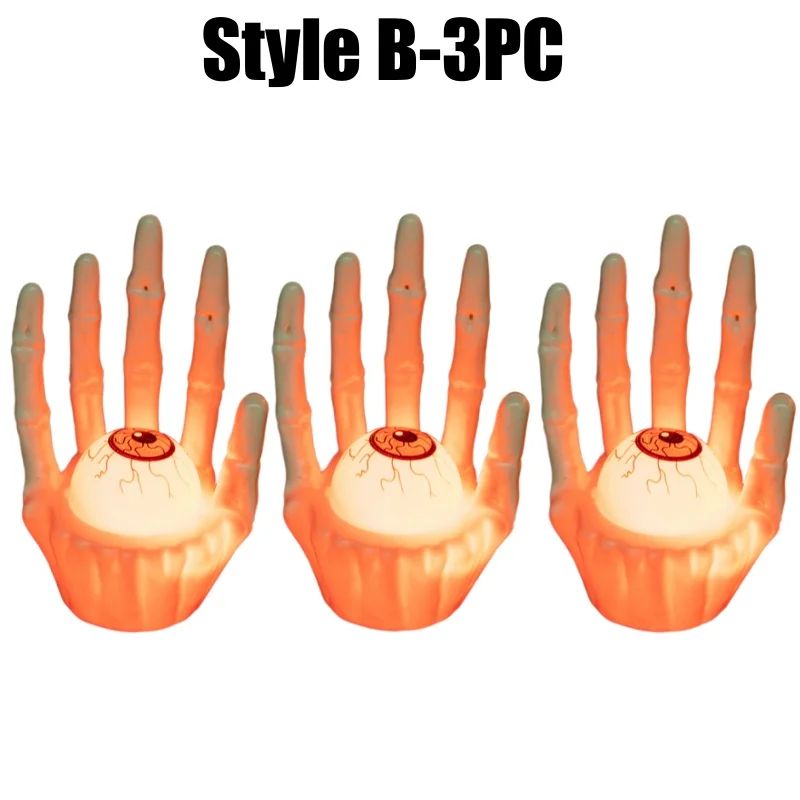 Spooky Atmosphere Decor Halloween Pumpkin Lamp Ghost Hand Light New Prop Eerie Scene Setting Party Decoration Solution