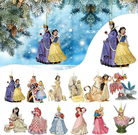 Xmas Tree Decor, Holiday Party Arrangement, KidChristmas Craft, Hot-Selling Disney Princess Doll Pendant Ornament Kids' Toy Gift