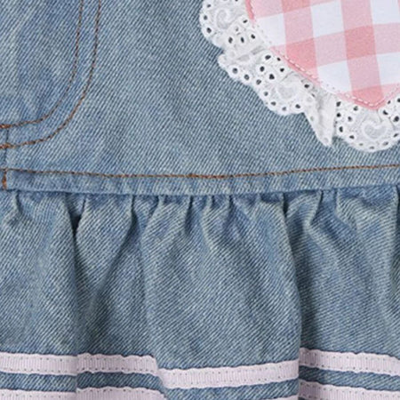 Preppy Style Lolita Kawaii Skirts Japanese Sweet Mini Women Harajuku Cute Ball Gown Denim Skater Y2K High Waist Lace Cake Skirts