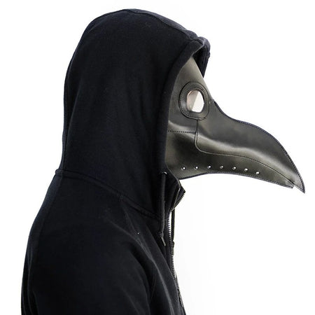 New Funny Medieval Steampunk Plague Doctor Bird Mask Latex Punk Cosplay Masks Beak Adult Halloween Event Cosplay Props Black