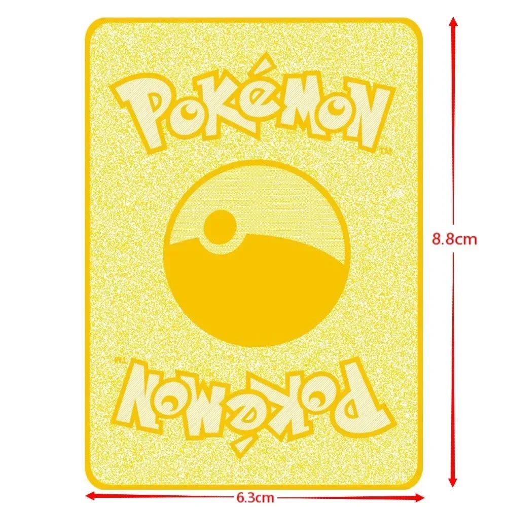 Pokemon 183200 Points High Hp  Gold Black English French Metal Cards Vmax Mega GX Game Collection Cards Charizard Pikachu Mewtwo